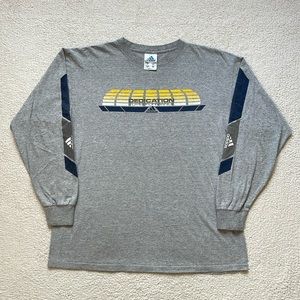Vintage 90s Adidas Double Sleeve Print Long Sleeve Tee Shirt